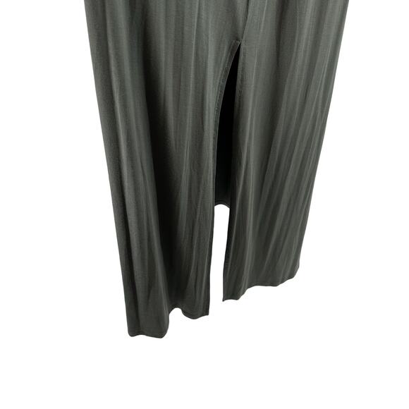 Spense Olive Green Crochet Lace Maxi Tank Dress Womens Medium V-Neck Sleeveless - Picture 14 of 14